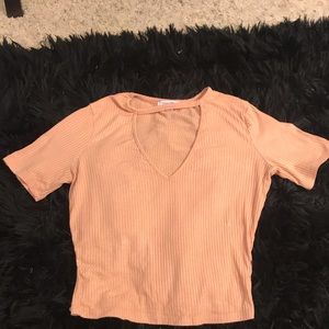 Pink fashion nova crop top